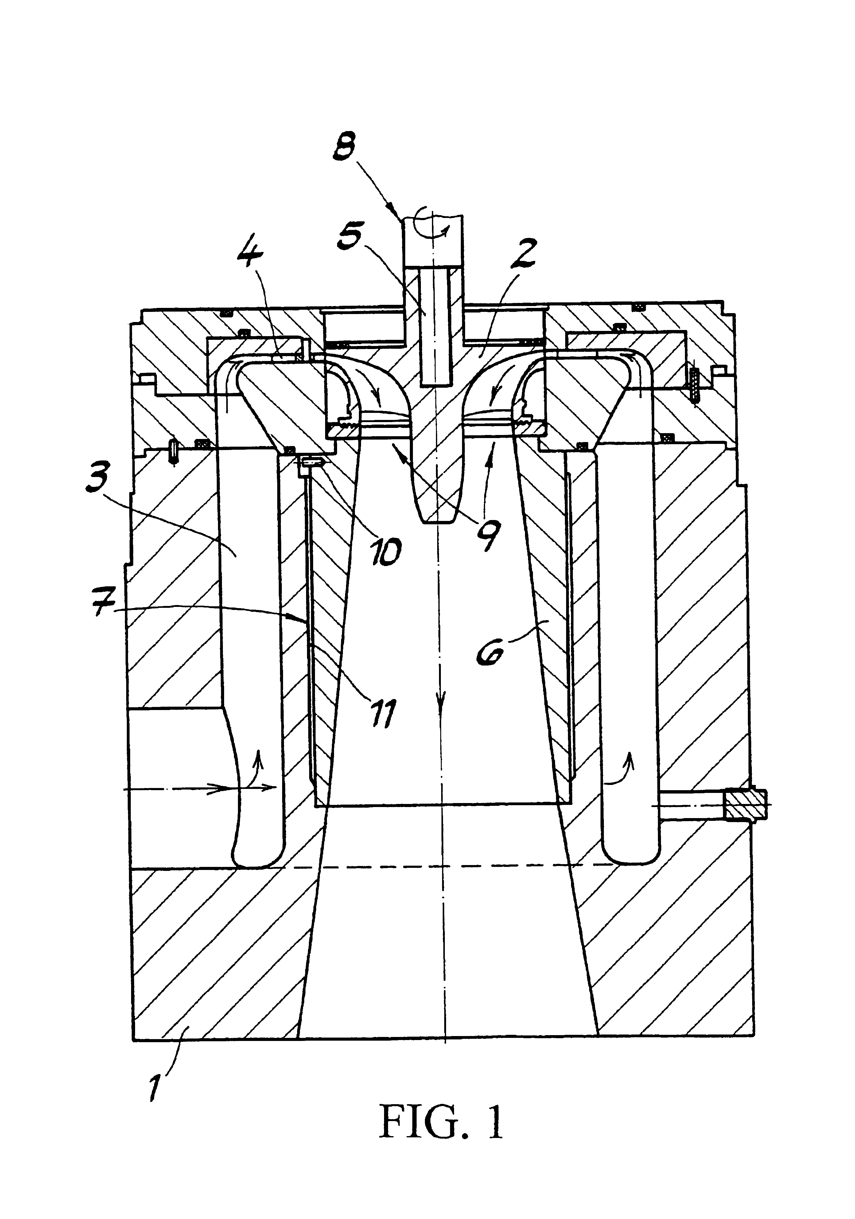 Expansion turbine stage