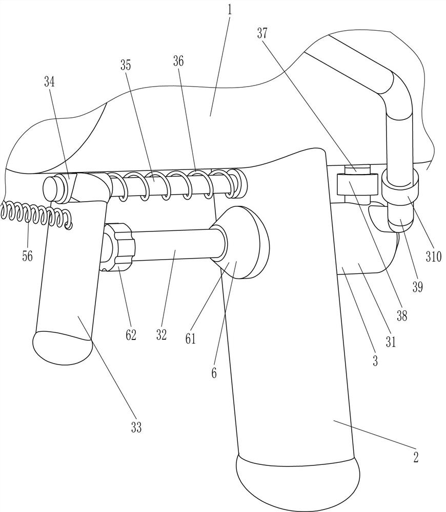 Quantitative squeezing device for ointment for dermatology department