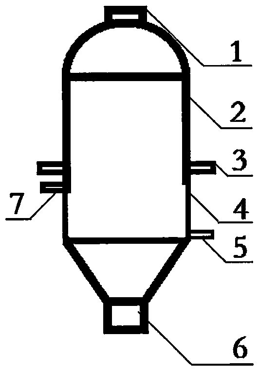 Mesomorphic substance internal cold shock gasification furnace