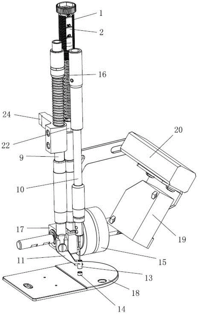 Novel intelligent template sewing machine and automatic induction sewing method