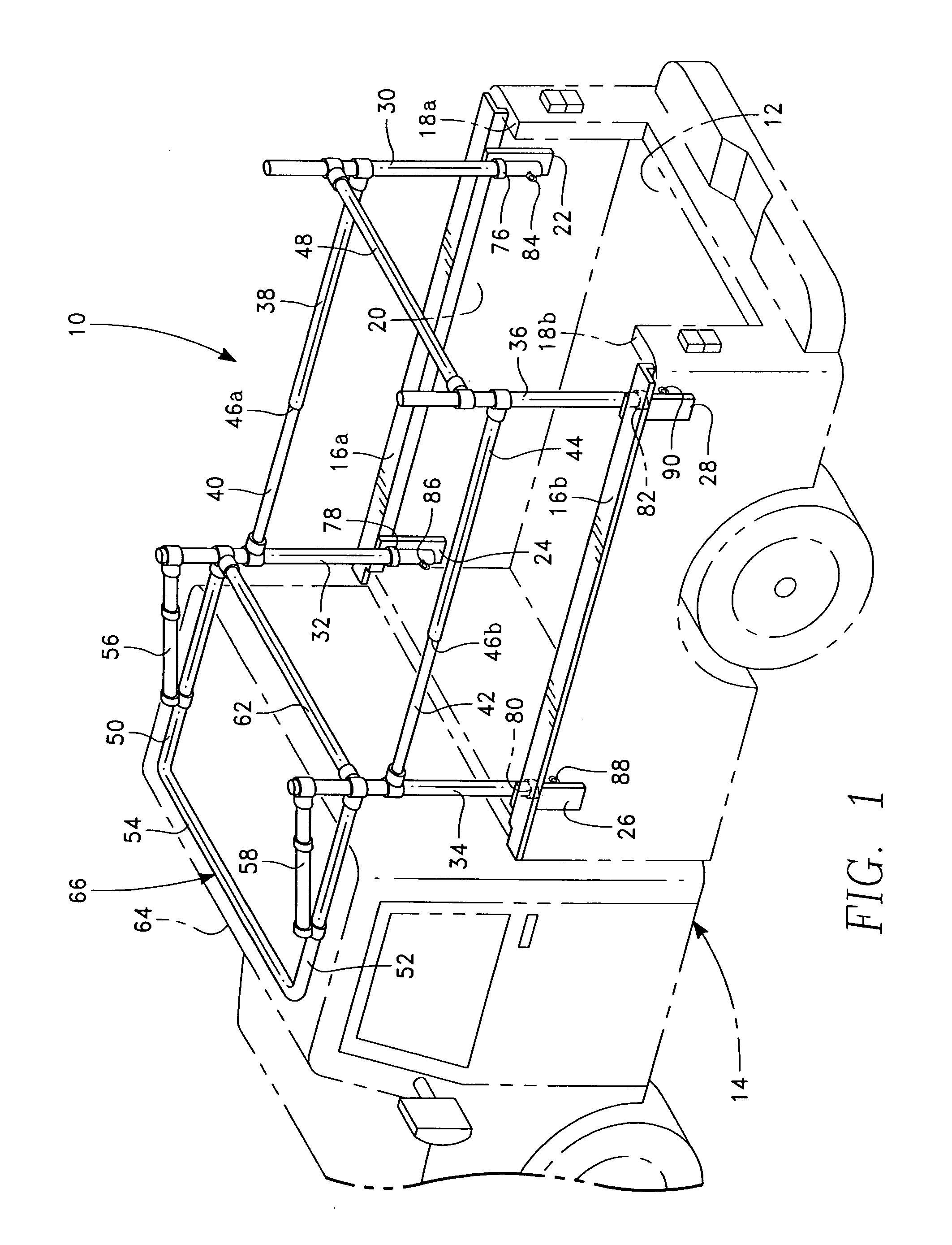 Collapsible truck rack and method of use