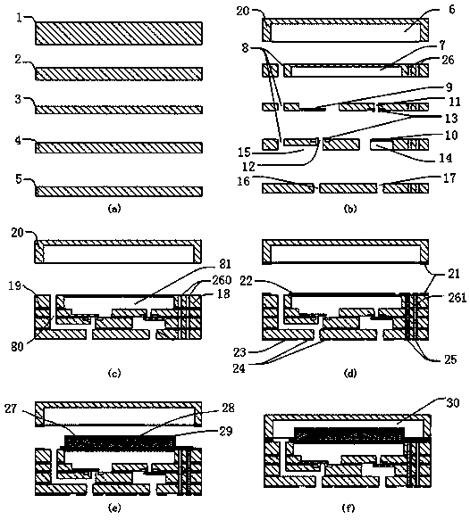 Surface-mounted piezoelectric micropump and manufacturing method thereof