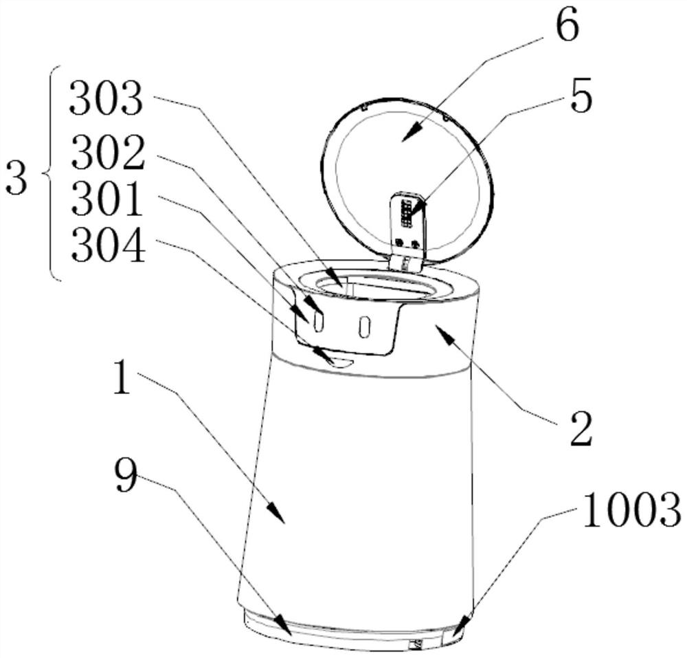 Intelligent voice interaction control garbage storage and sterilization multifunctional robot