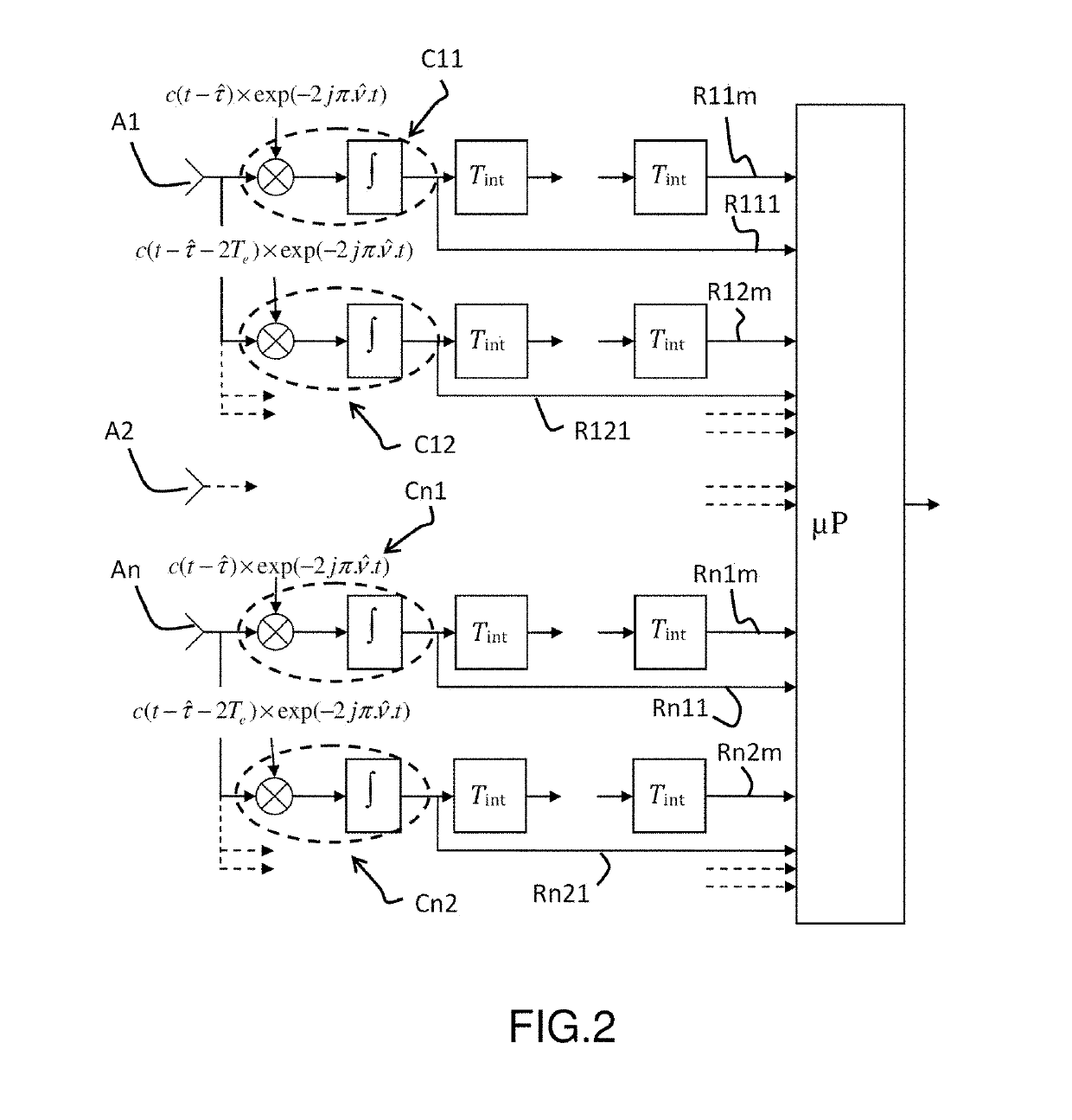 Multi-antenna device for the rejection of multi-paths in a satellite navigation system and associated method