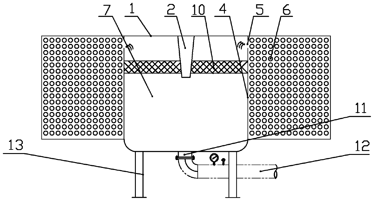 Horizontal direct-connection type phase change heat exchange device