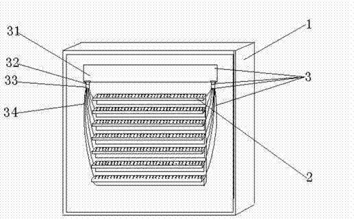 Louver body for humidification of central heating heat source