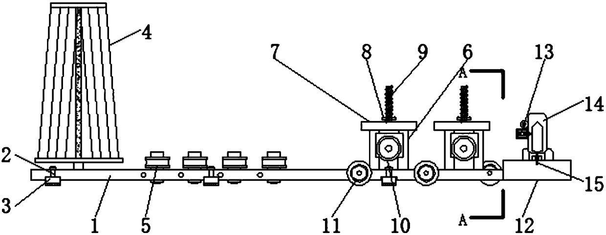 Reinforcing steel bar straightening and cutting all-in-one machine