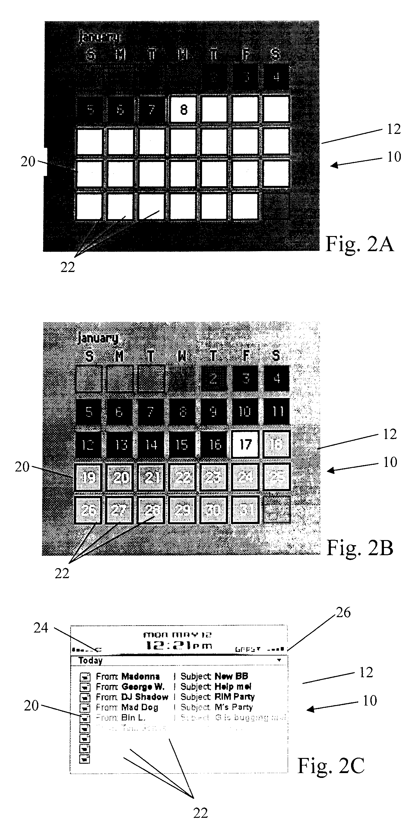 Method and apparatus for dynamically varying one or more properties of a display element in response to variation in an associated characteristic