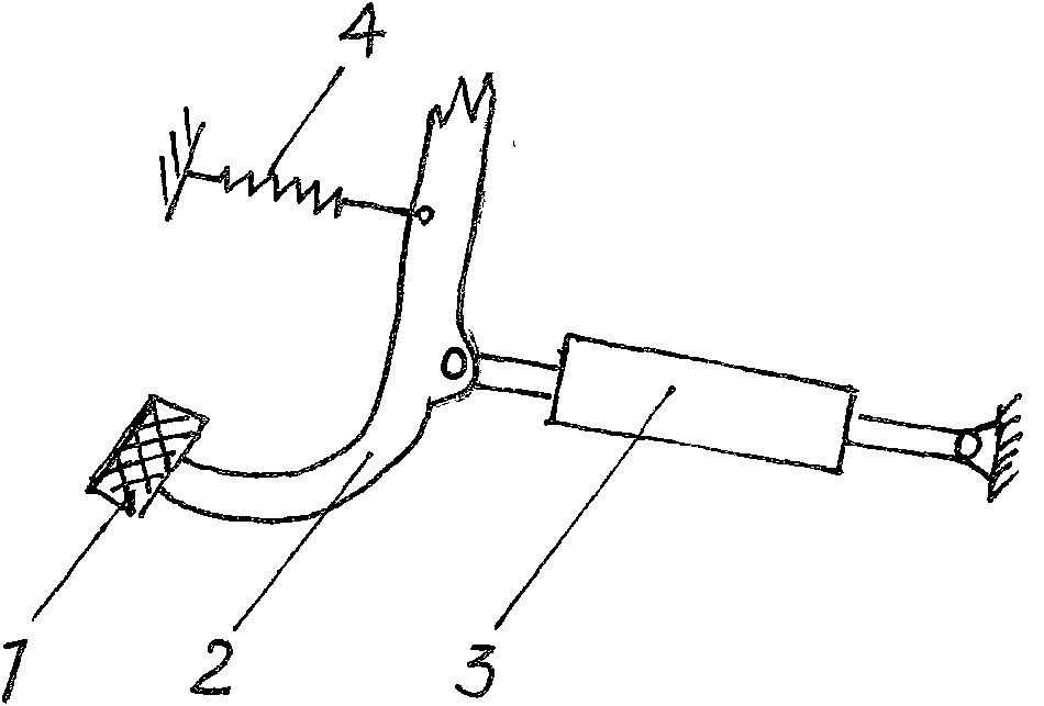 Cushioning device for closing automobile clutch