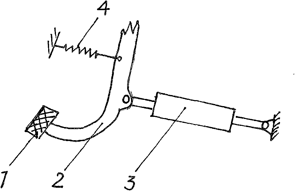 Cushioning device for closing automobile clutch