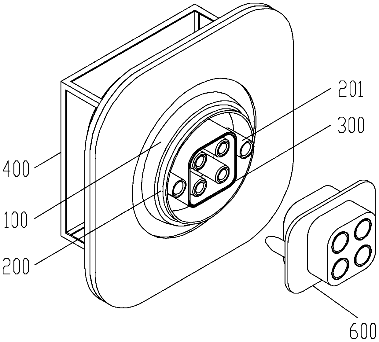 Flexible charging connection device and charging equipment