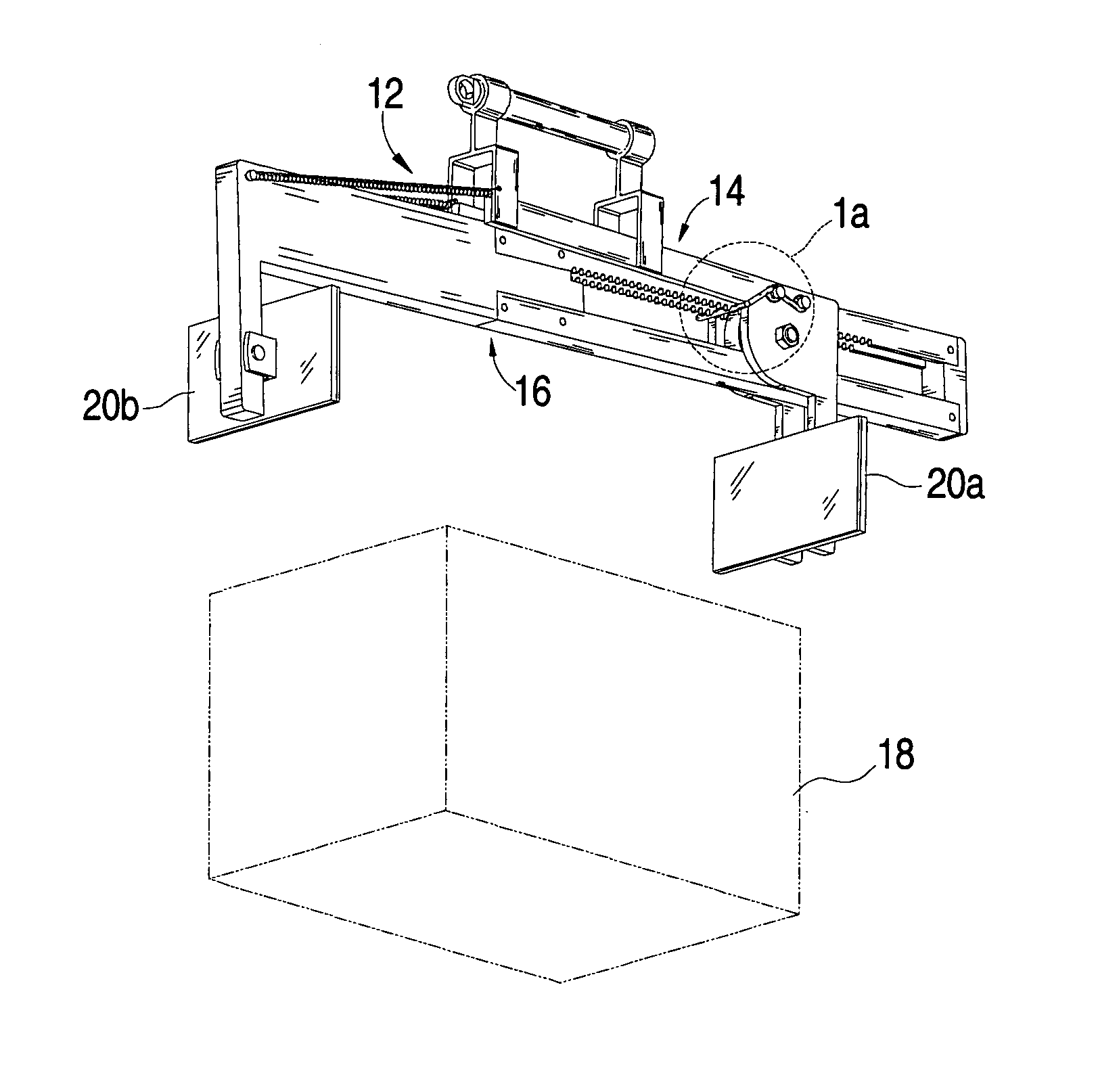 Single hand operated adjustable carrying device and method of use thereof