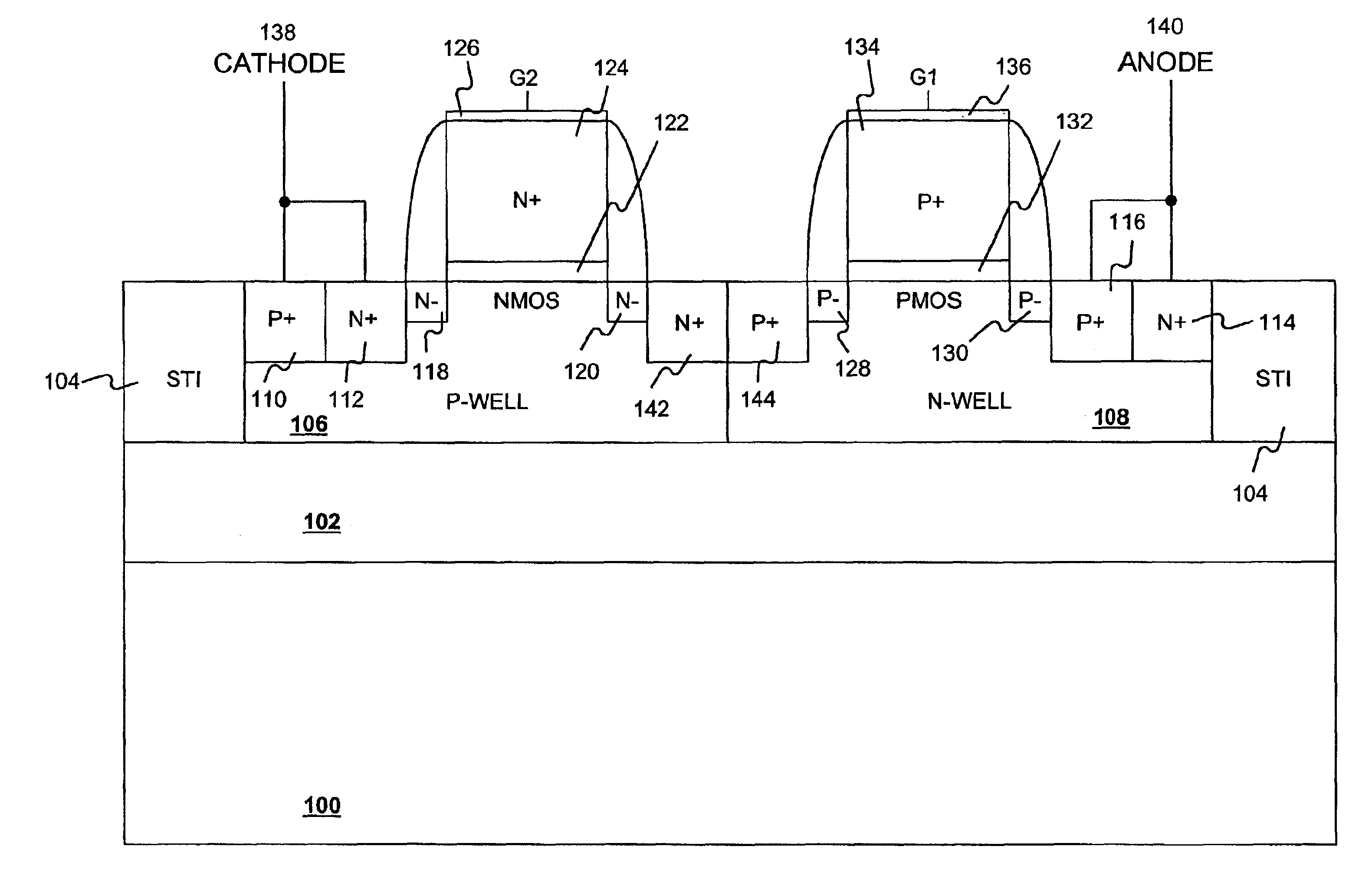 SCR devices in silicon-on-insulator CMOS process for on-chip ESD protection