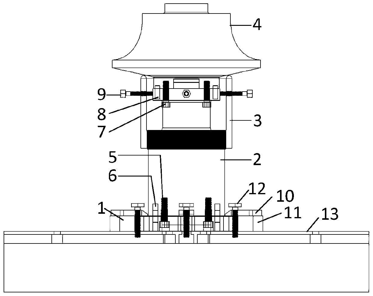 Special fixture for batch numerical control machining of centrifugal impeller with non-through-hole center and mounting method