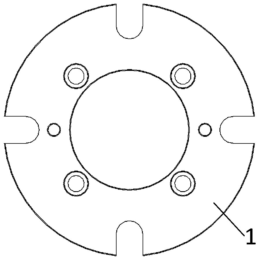 Special fixture for batch numerical control machining of centrifugal impeller with non-through-hole center and mounting method