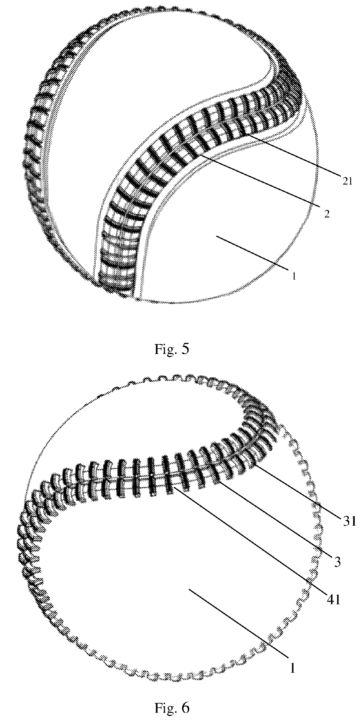 Leather-adhered baseball/softball and manufacturing method therefor