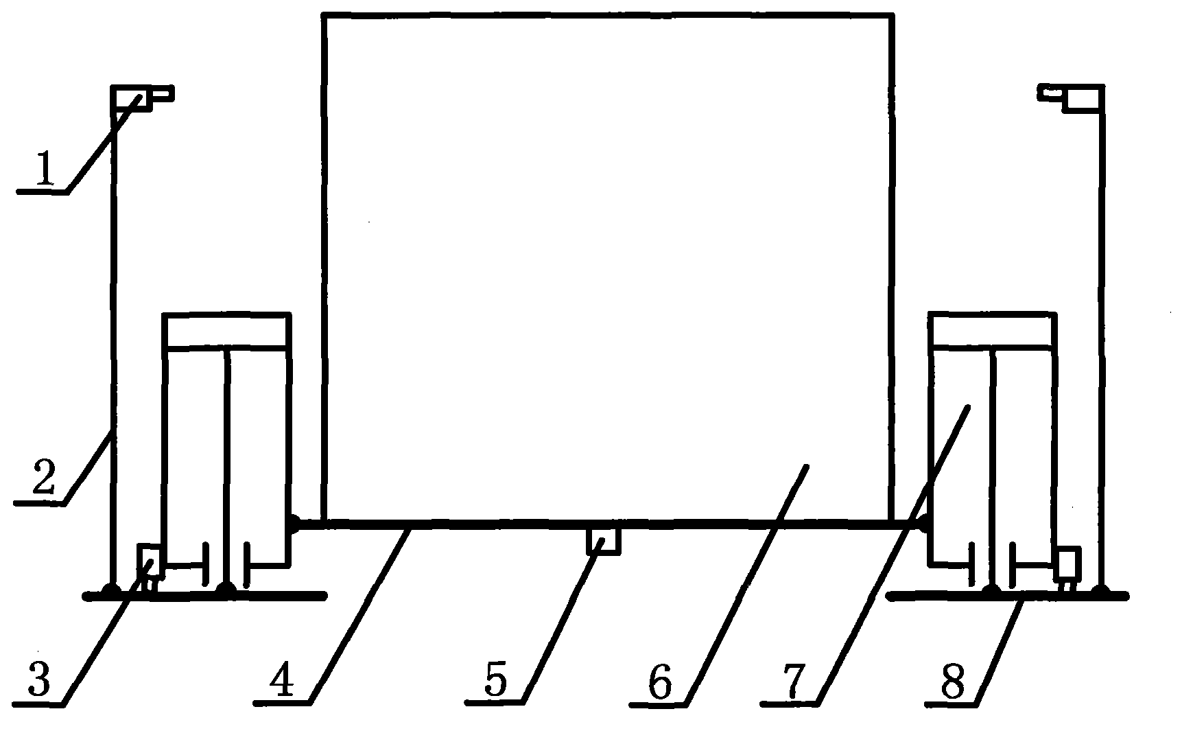 Vehicle body leveling device for mountain agricultural robot