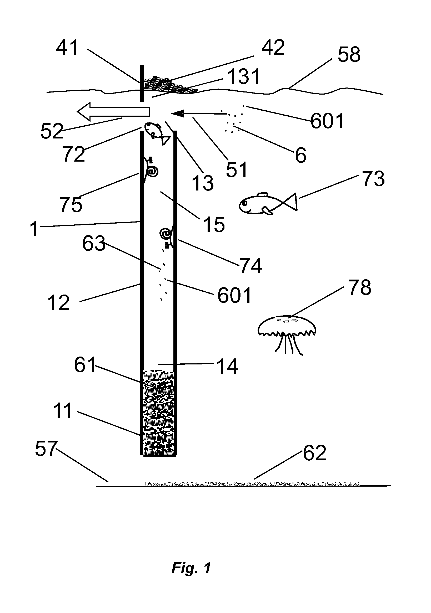 Method for cleaning a water environment of sludge and a device for cleaning a water environment of sludge, in particular an aquarium, miniature decorative pond, or oceanarium