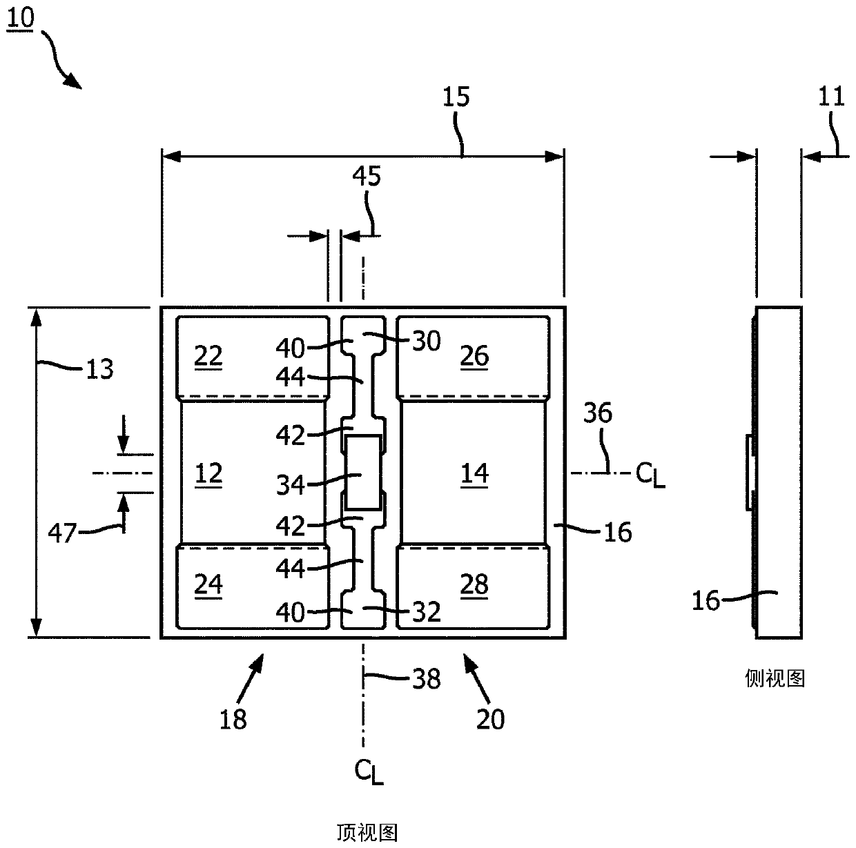 Infrared detector assembly with integrated temperature sensing, gas measurement apparatus and method