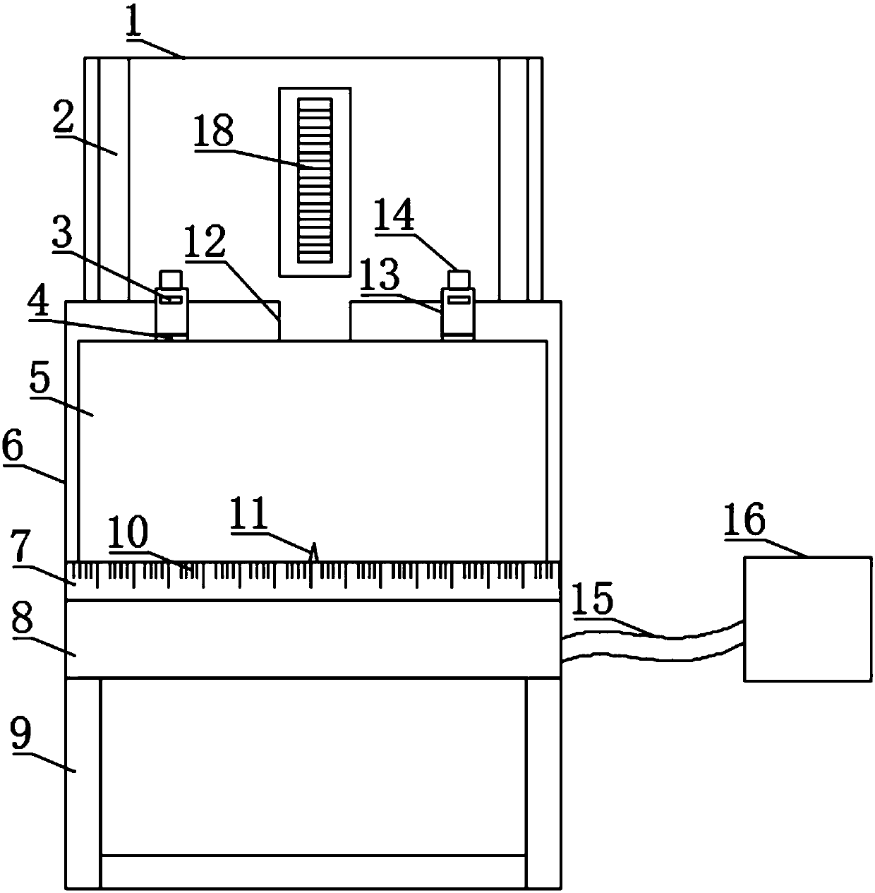 Equipment applied to fixed-distance division of fireproof plate