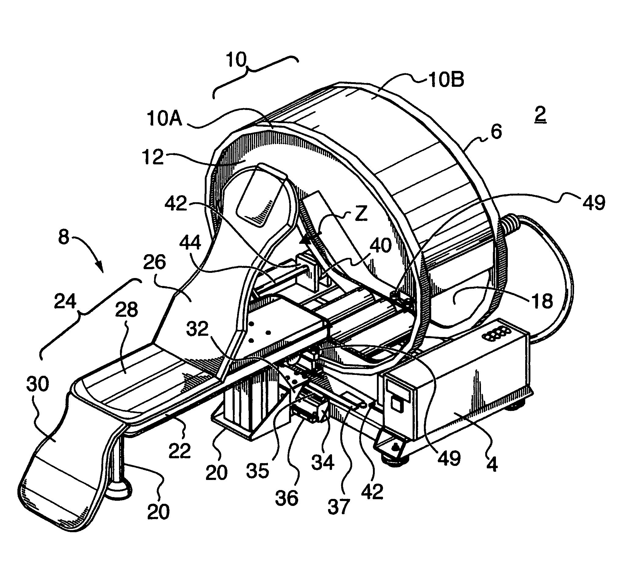 System for medical imaging and a patient support system for medical diagnosis