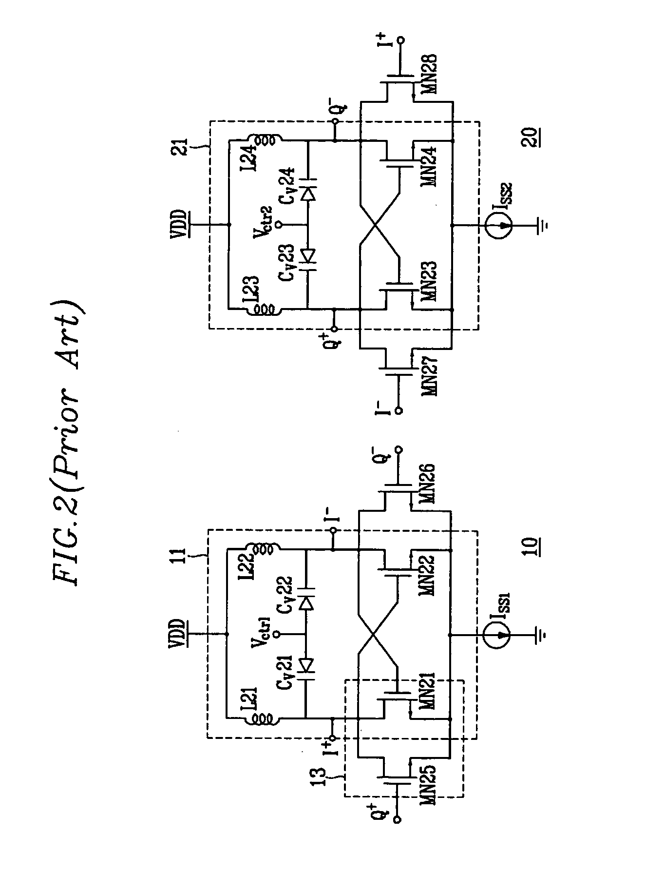 Low power quadrature voltage controlled oscillator using back gate