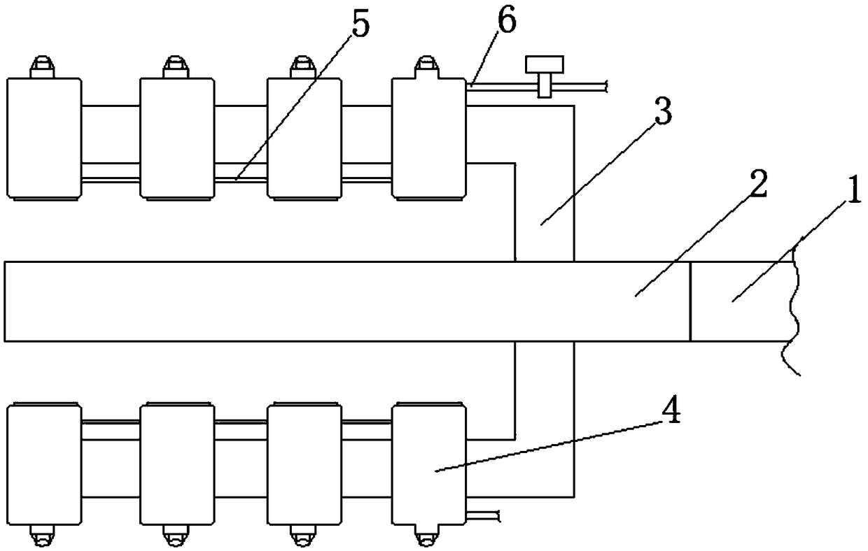 Liquid atomizing micro-dust introducing device for cooling and cleaning fan