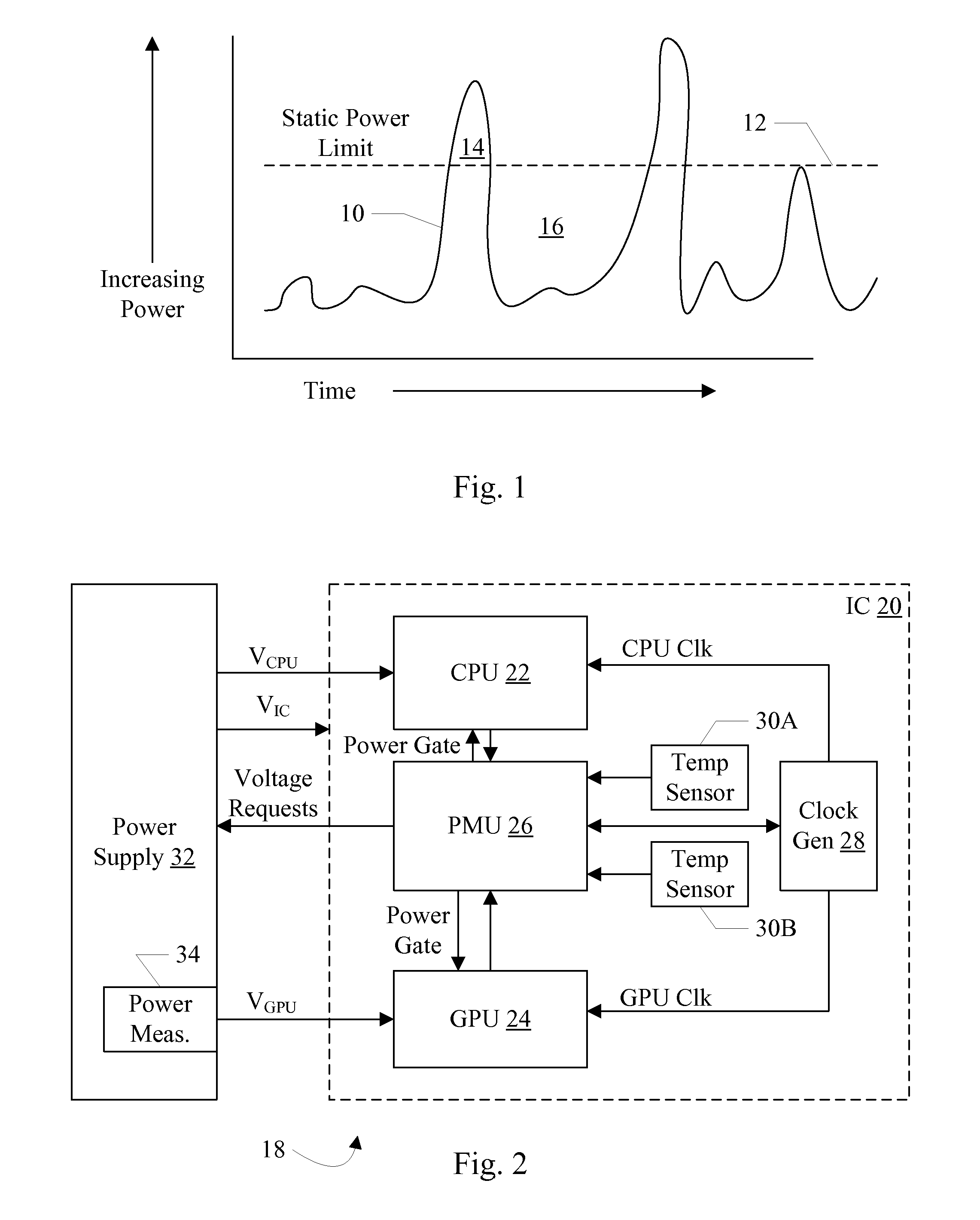 Power management for a graphics processing unit or other circuit