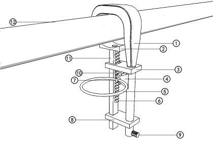 Grounding wire hook for overhead transmission line power cut overhaul