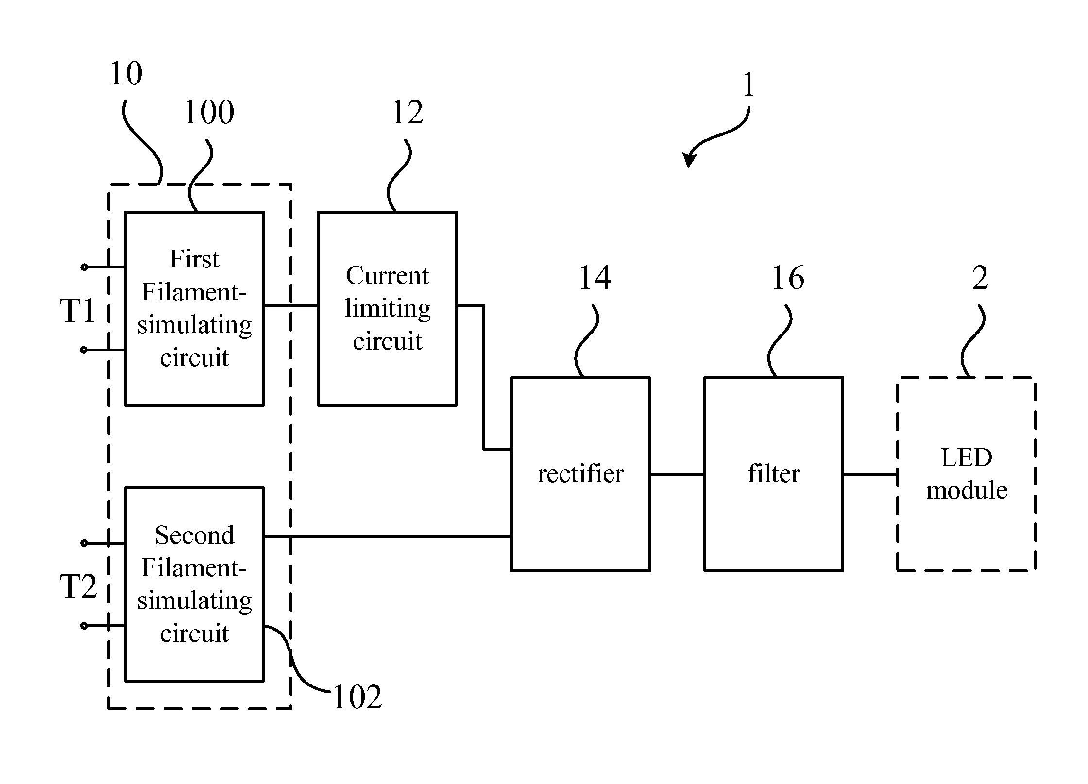 Power source module for LED lamp