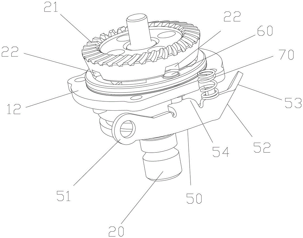 Angle grinders with push-rod stop mechanism