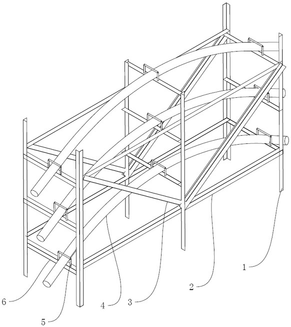 Cable saddle rigidization structure and integral position-fixing and mounting method thereof