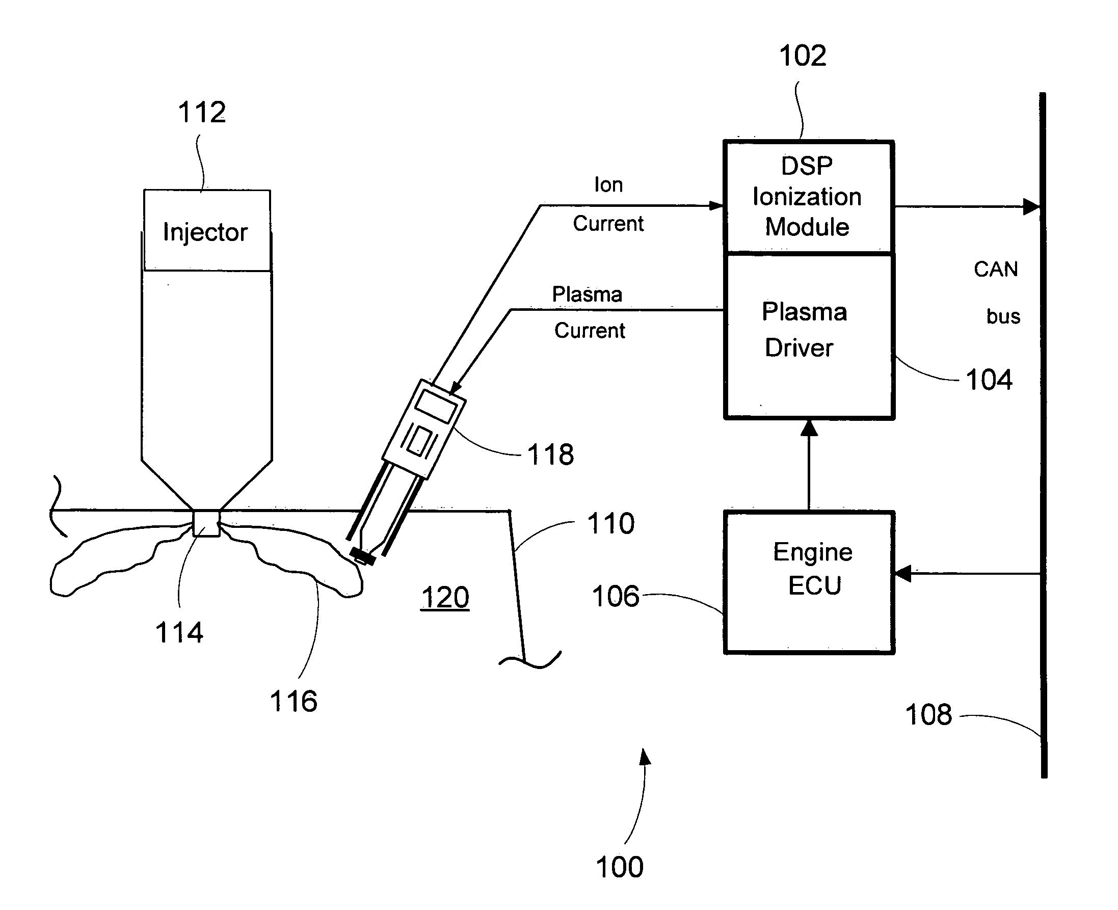 Method and apparatus for detecting ionization signal in diesel and dual mode engines with plasma discharge system