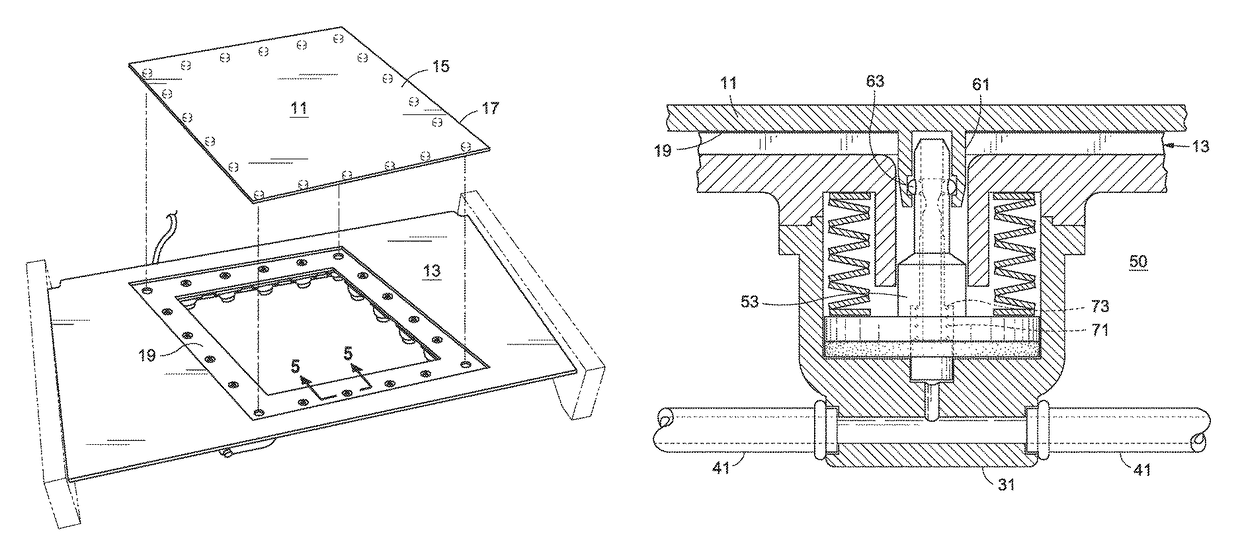 Pneumatic fastening for fastening a surface paneling to an aircraft surface