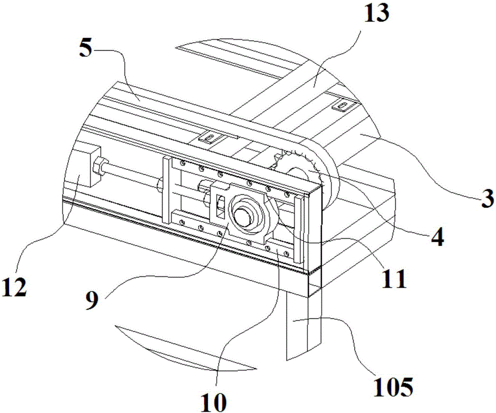 Conveying device for brake shoe production