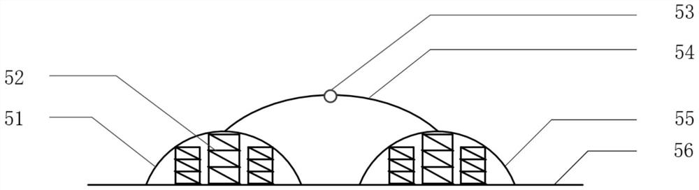 An unmanned ship with three-stage shock absorption and self-stabilization system