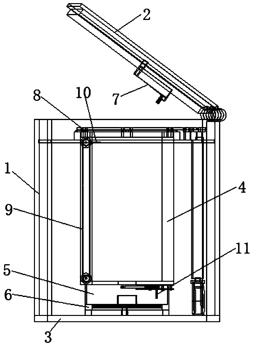 Automatic garbage packaging and bag replacing device