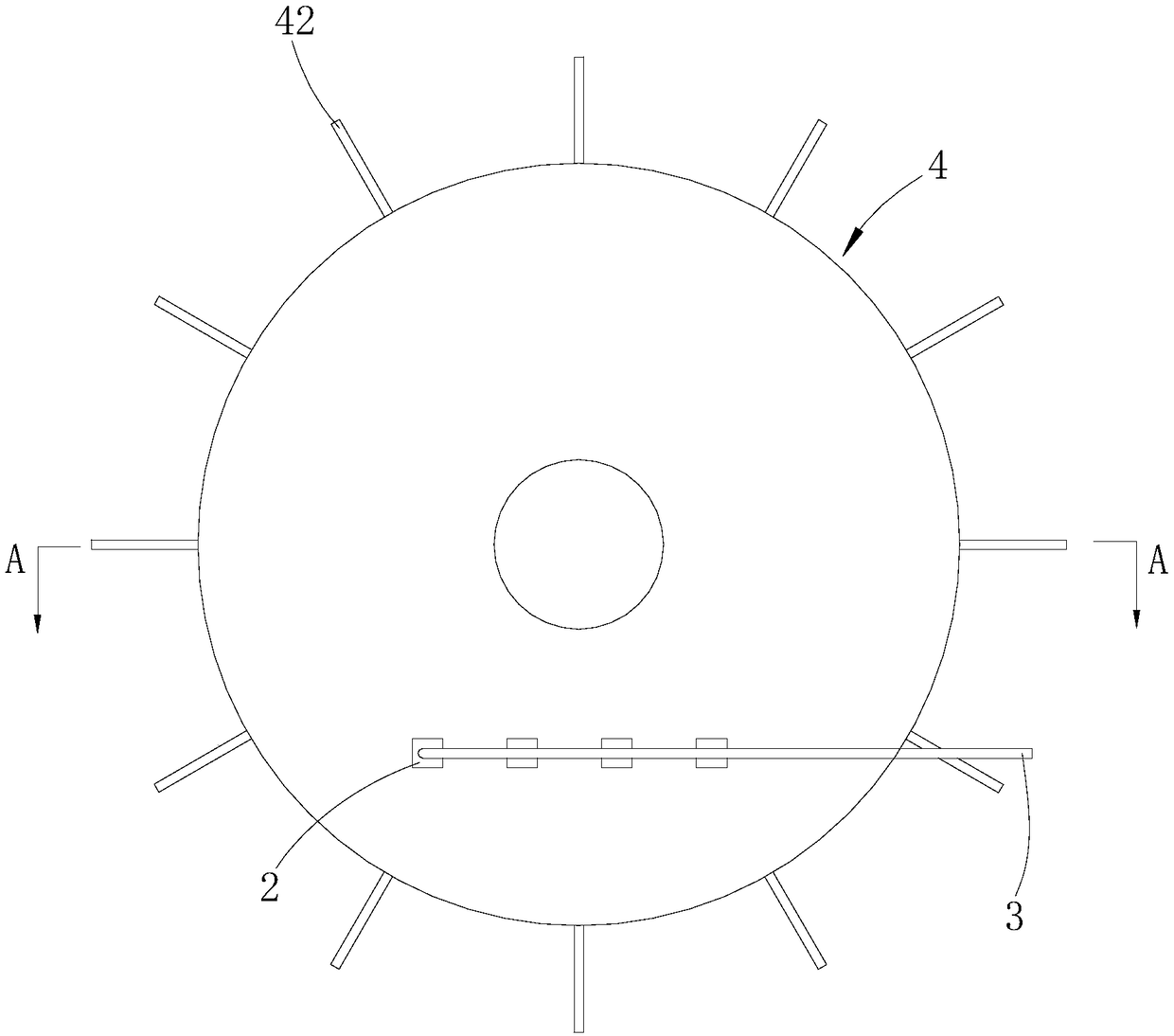 Gas supplementing device of tubular reactor