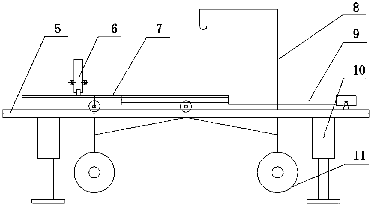 Rail trolley wheel set replacing tool