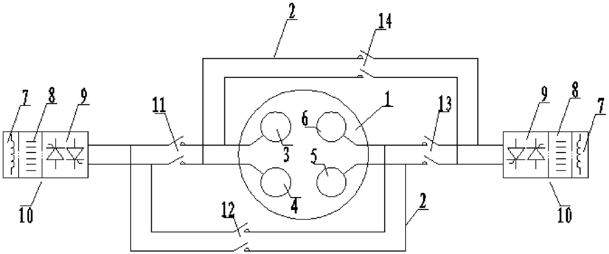 Variable direct-current loop iron alloy ore heat stove