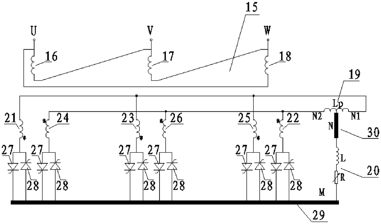 Variable direct-current loop iron alloy ore heat stove