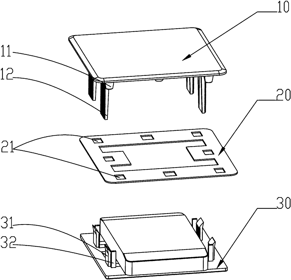 Card swiping panel mounting structure and gate machine