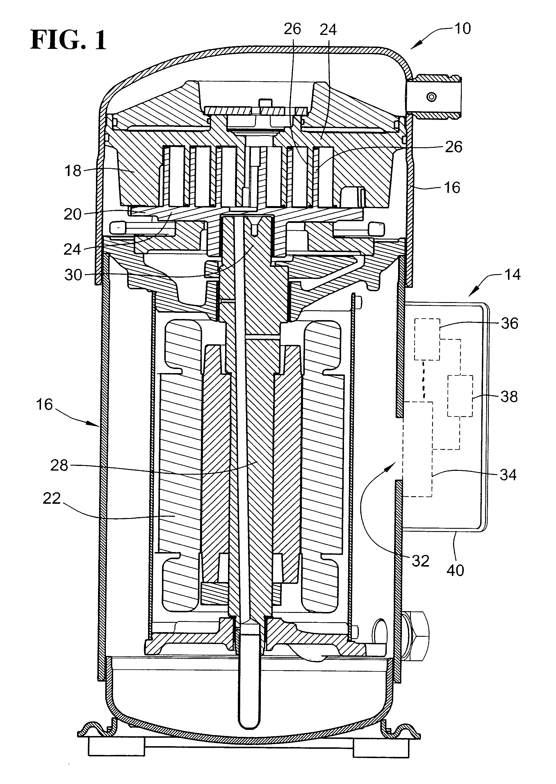 Scroll compressor having standardized power strip