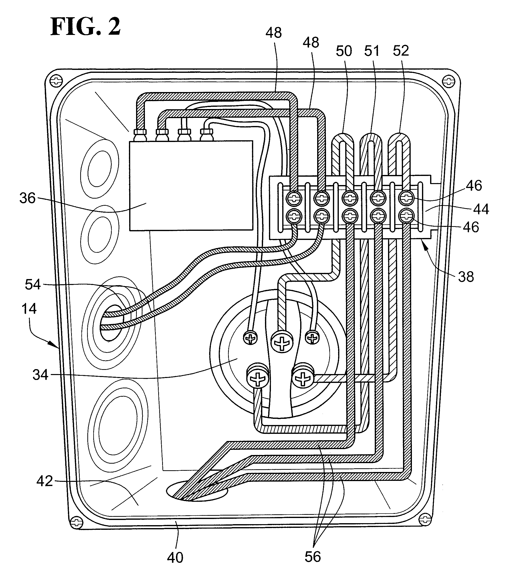 Scroll compressor having standardized power strip