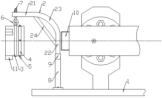 Support device for fixing the throttle valve cover