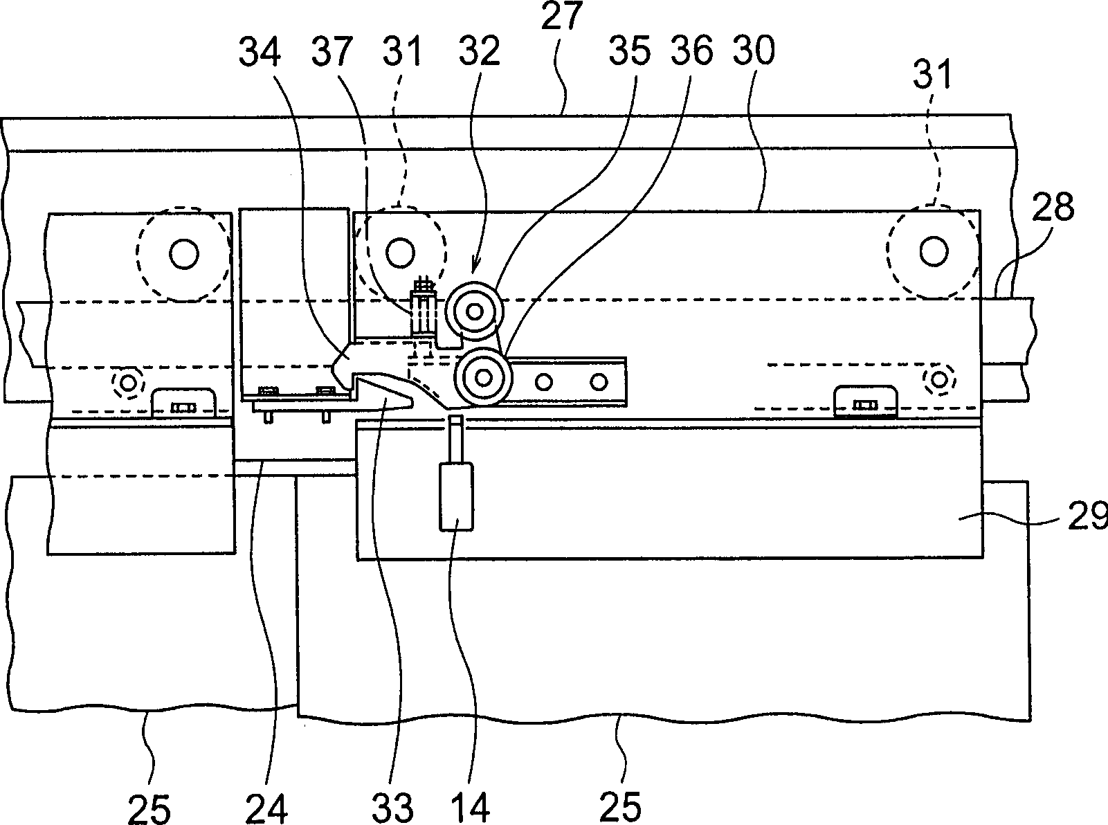 Elevator storey door unlocking device