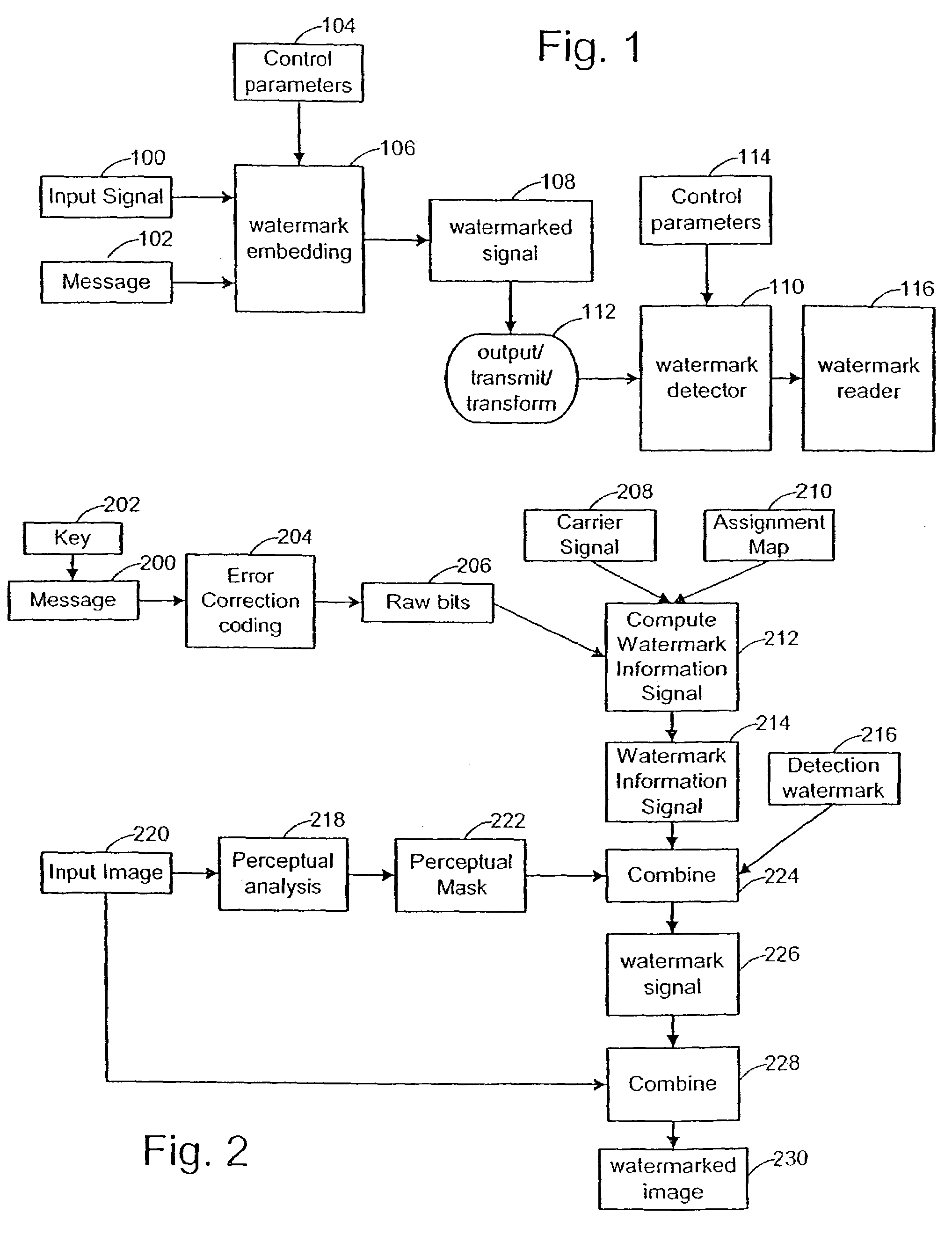 Watermark embedder and reader