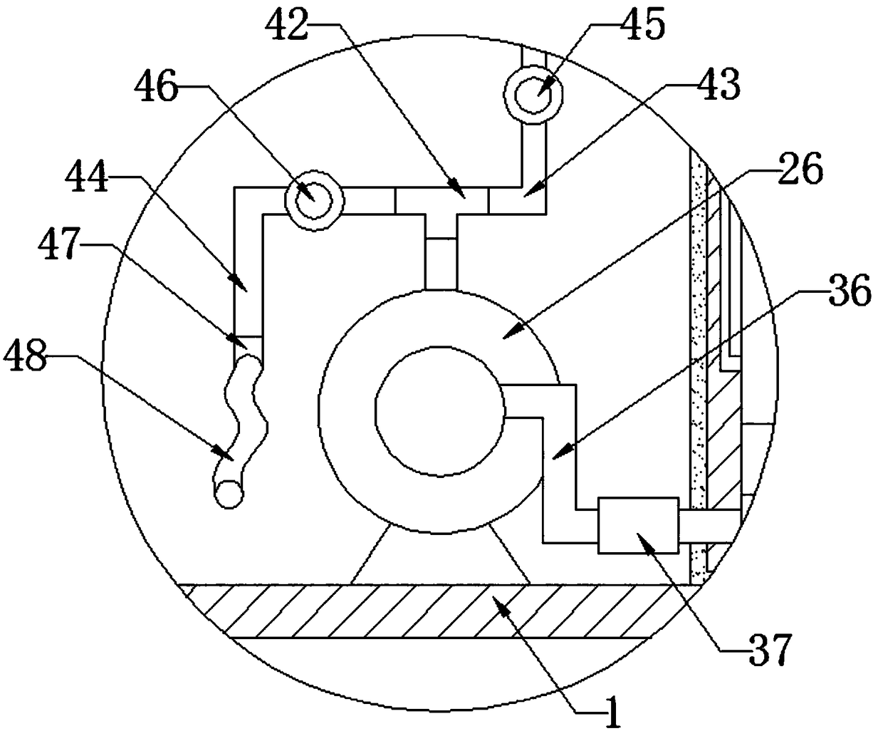 Spraying device for tea planting