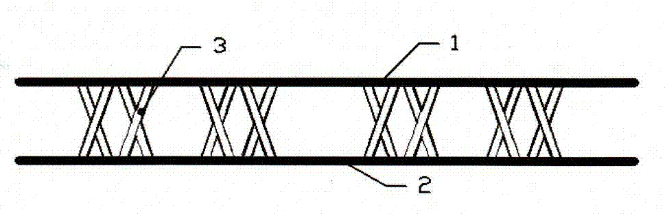 Vertical core material woven fabric