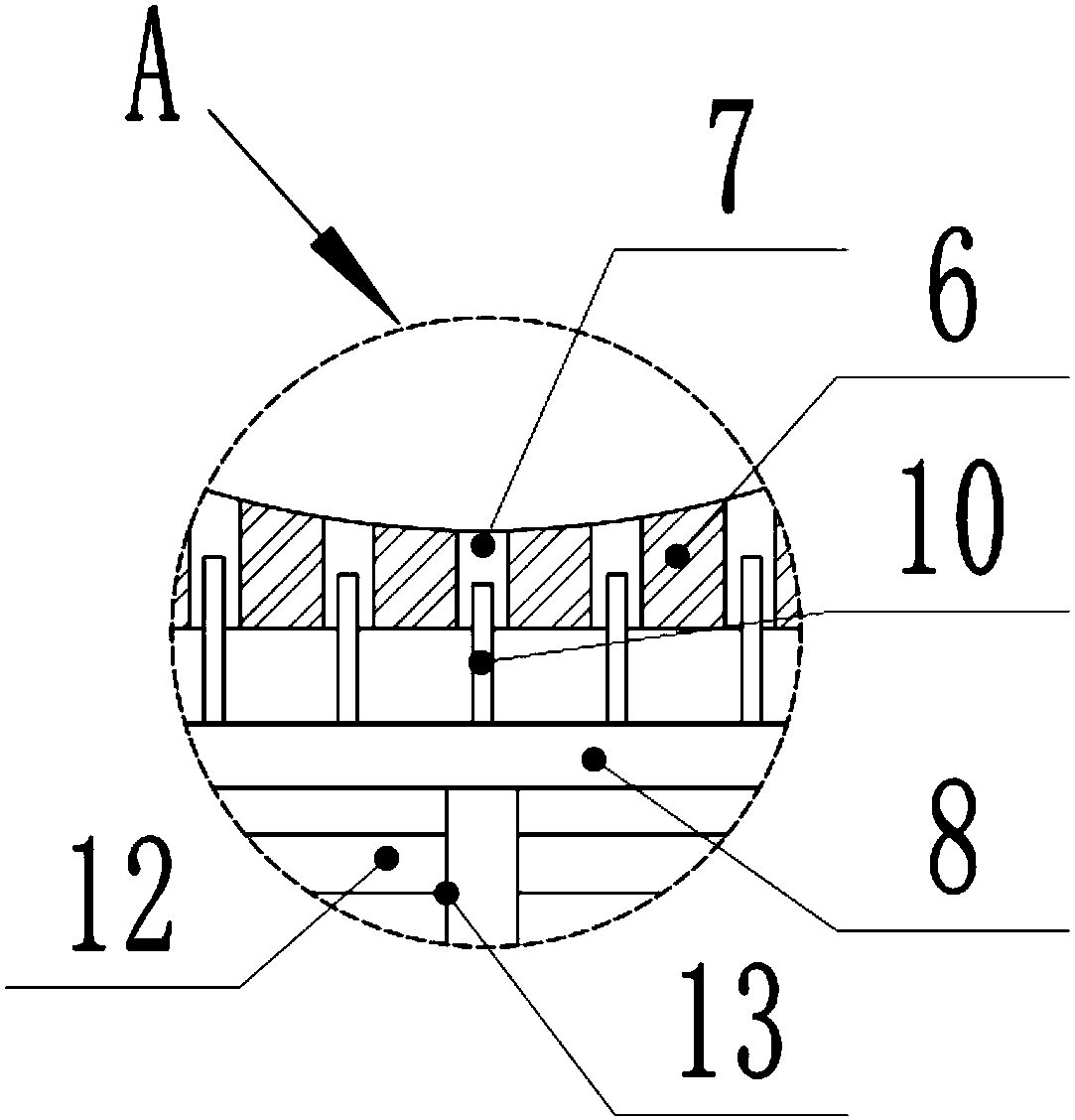 Anti-blocking type metal powder grinding device for cemented carbide processing